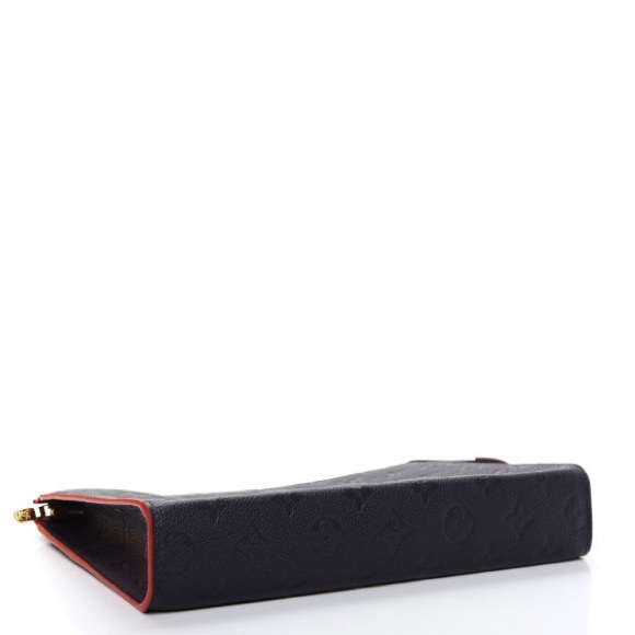 Authentic Louis Vuitton pochette 26 navy rouge Empreinte leather clutch - Picture 3 of 11